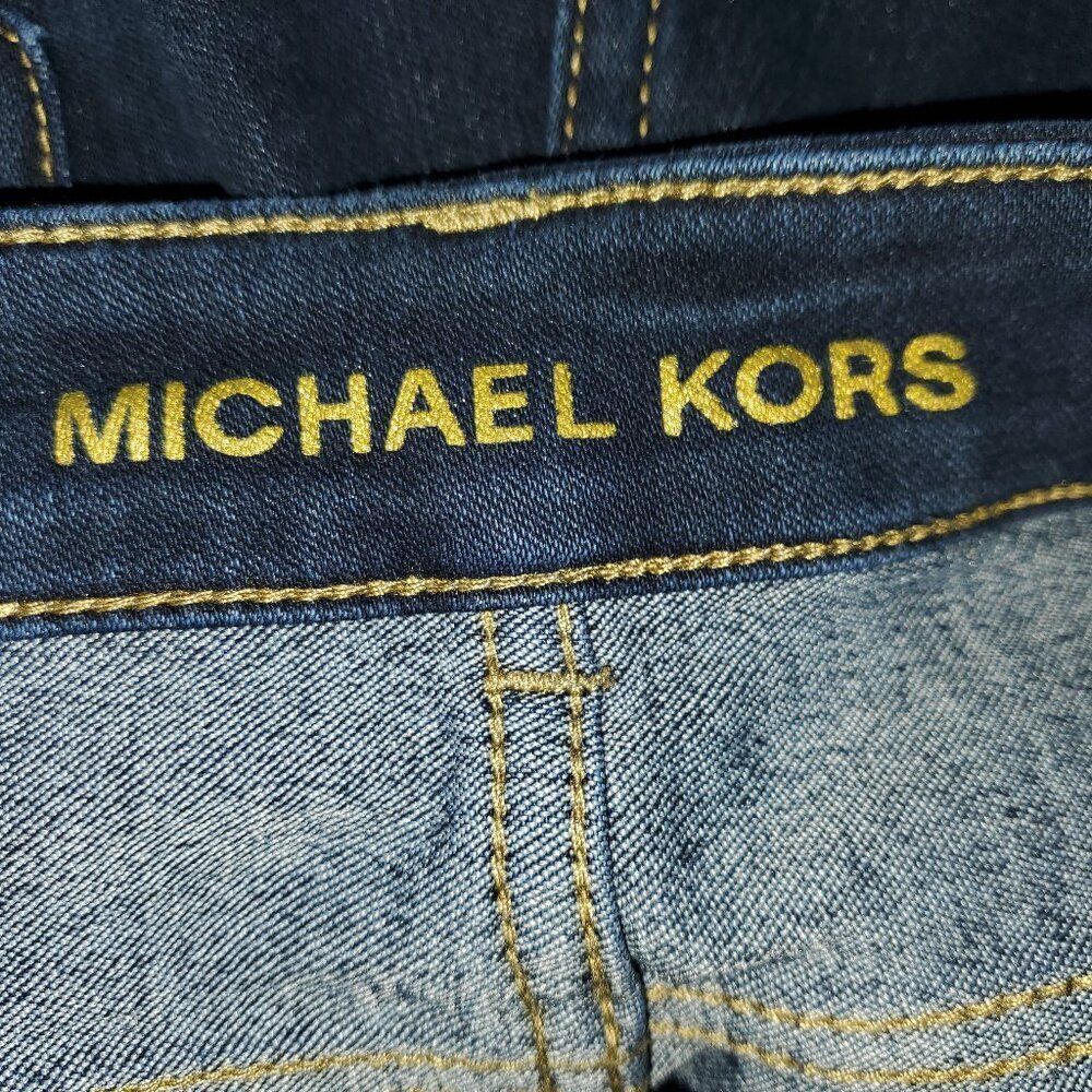 Michael Kors Curvy Girl stretch Jeans w/Gold Button detail -16 - Picture 5 of 8